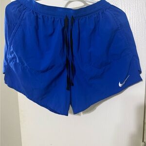 Nike Dri-FIT Running Shorts Men’s Medium Blue Lined Athletic Zip Pocket